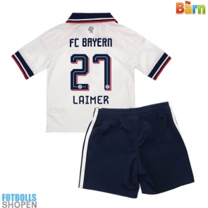 Billiga Bayern Munich Konrad Laimer #27 Bortatröja Barn 2026-27 Kortärmad (+ Korta byxor)